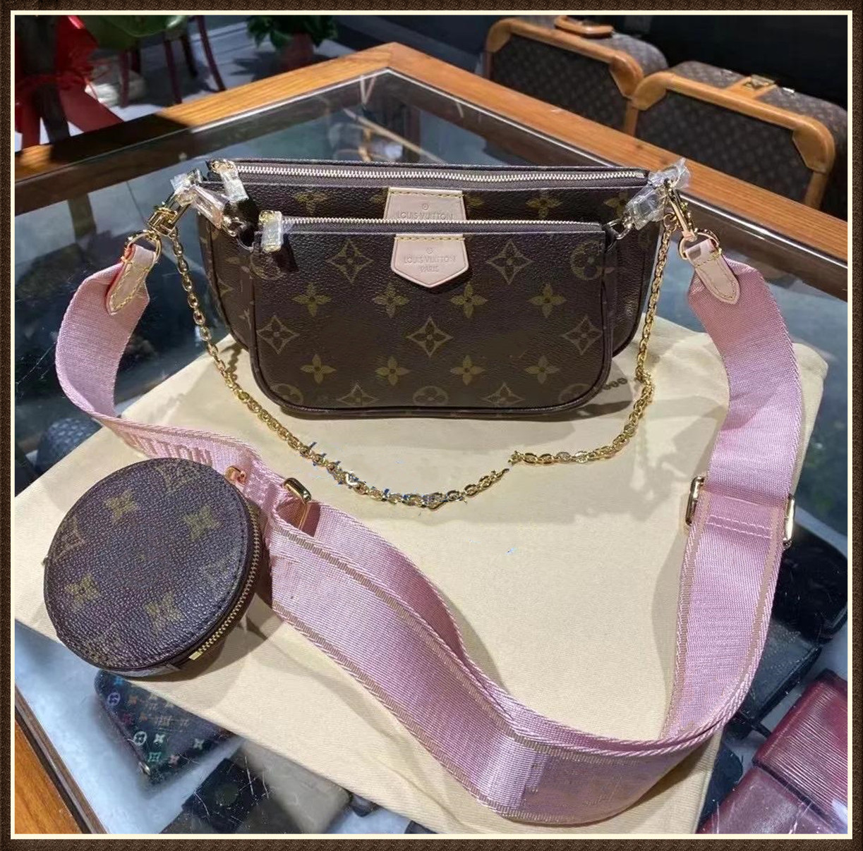 LVLOUISVITTON BagVUTTON Favorite Multi Pochette Accessories Handbag Genuine Leather Shoulder Crossbody Bag Purses Pur
LVLOUISVITTON BagVUTTON Favorite Multi Pochette Accessories Handbag Genuine Leather Shoulder Crossbody Bag Purses Pur