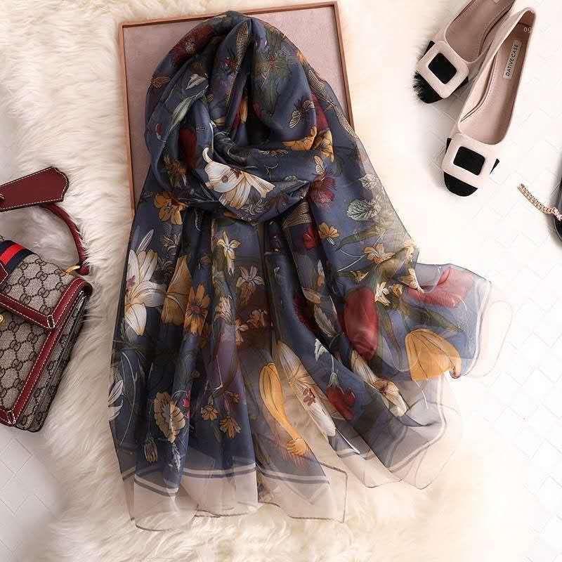 Scarves Super Soft Yarn Women Silk Scarf Beach Hijab Shawls Wraps 190X140CM Female Foulard Echarpe Designer Bandana, Blue;gray
Scarves Super Soft Yarn Women Silk Scarf Beach Hijab Shawls Wraps 190X140CM Female Foulard Echarpe Designer Bandana, Blue;gray
