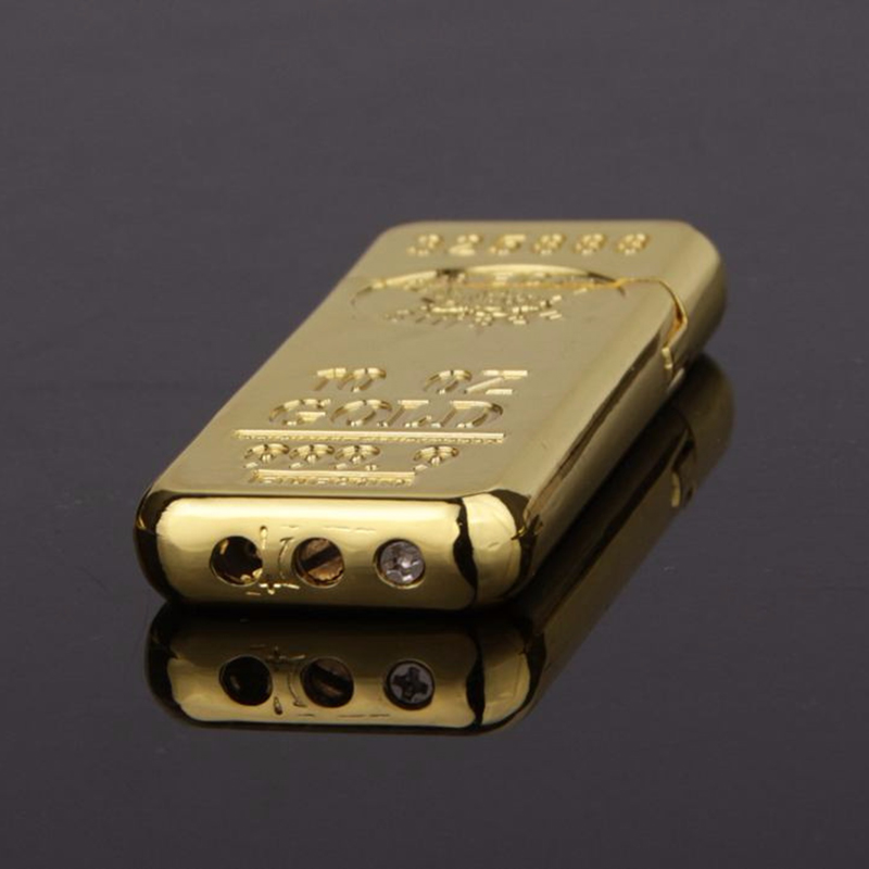 new Bullion Shape Cigarette Lighter Creative Metal Grinding Wheel Gas Lighters Butane Flame Igniter Gold Brick Without Gas
new Bullion Shape Cigarette Lighter Creative Metal Grinding Wheel Gas Lighters Butane Flame Igniter Gold Brick Without Gas