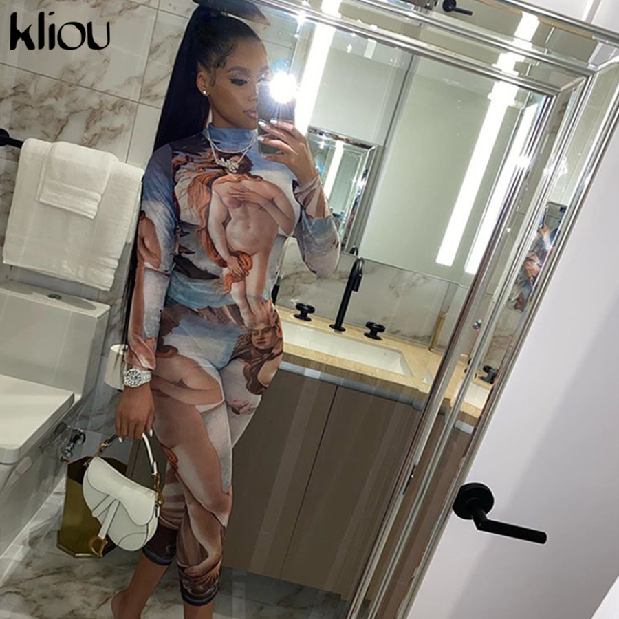 Kliou 2021 autumn women pattern prin turtleneck long sleeve jumpsuits fashion stretchy overalls workout sportywear casual outfit, Colorful
Kliou 2021 autumn women pattern prin turtleneck long sleeve jumpsuits fashion stretchy overalls workout sportywear casual outfit, Colorful