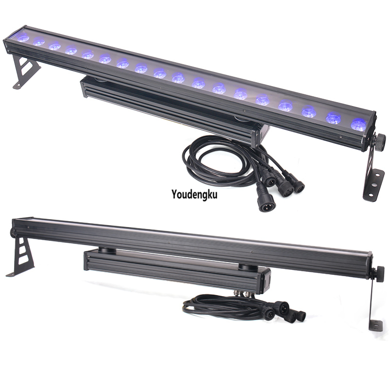 6 pcs led outdoor bar wall washer Outside Building Lighting 18x18w 6in1 RGBWA UV Waterproof LED Wall Washer stage strobe light