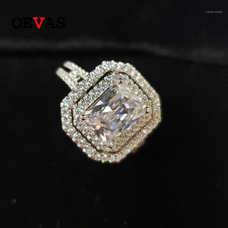Cluster Rings OEVAS 100% 925 Sterling Silver Sparkling Full High Carbon Diamond Wedding Ring For Women Engagement Party Fine Jewelry Wholesa, Golden;silver
Cluster Rings OEVAS 100% 925 Sterling Silver Sparkling Full High Carbon Diamond Wedding Ring For Women Engagement Party Fine Jewelry Wholesa, Golden;silver