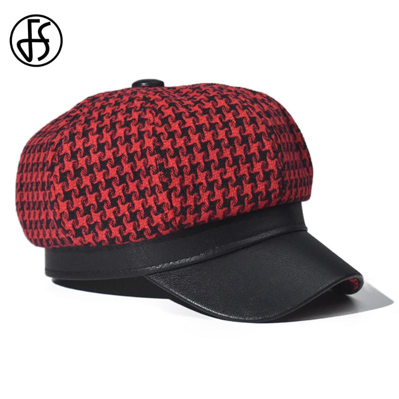 Berets FS Wine Red Houndstooth PU Octagonal Hat 2021 Winter For Women Elegant Casual Streetwear Warm Check Beret Cap Chapeau Femme, Blue;gray
Berets FS Wine Red Houndstooth PU Octagonal Hat 2021 Winter For Women Elegant Casual Streetwear Warm Check Beret Cap Chapeau Femme, Blue;gray