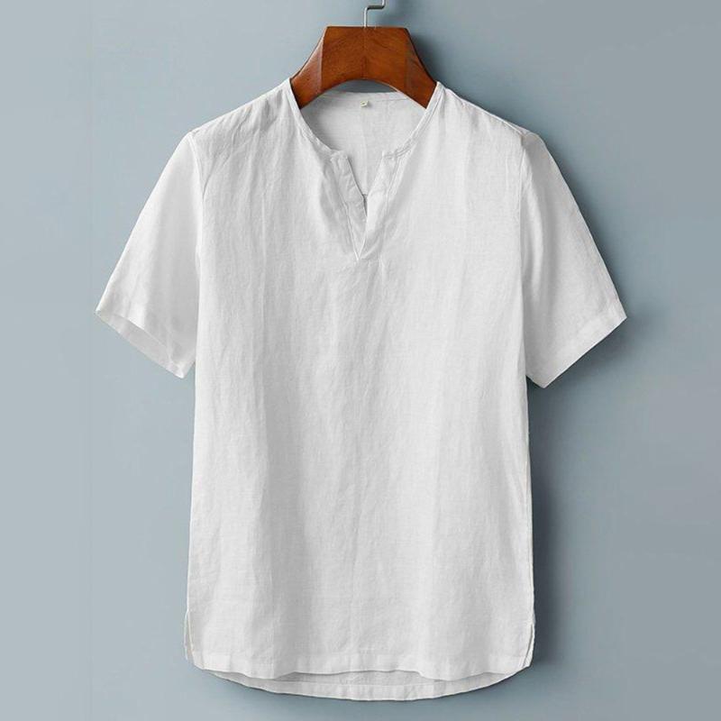 Men's Casual Shirts Men Short Sleeve Linen Collarless Soft Dress Loose Holiday Top Tee Work Shirt Striped, Gray
Men's Casual Shirts Men Short Sleeve Linen Collarless Soft Dress Loose Holiday Top Tee Work Shirt Striped, Gray