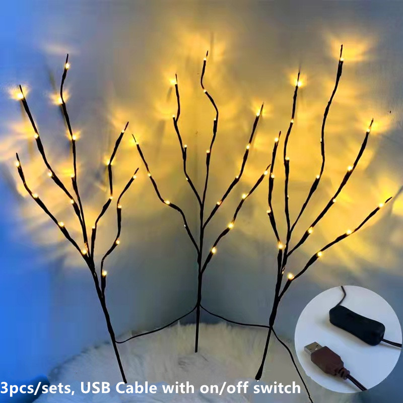 LED Willow Branch Lamp 20LEDs Twig Lights Warm white Colourful Tall Vase Filler Willow Branches USB String Light For Home Garden Decoration
LED Willow Branch Lamp 20LEDs Twig Lights Warm white Colourful Tall Vase Filler Willow Branches USB String Light For Home Garden Decoration