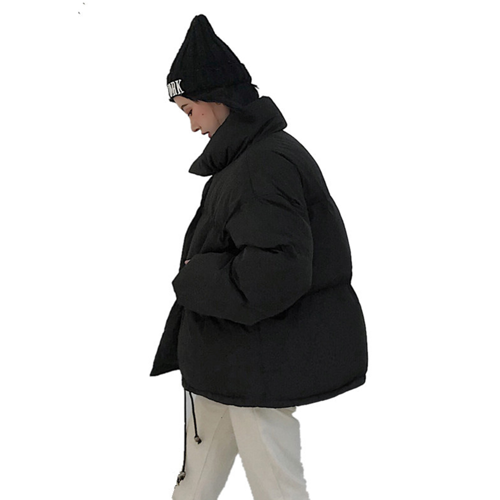 Winter Jacket Women Parka Fashion Coat Loose Stand Collar Warm Casual Plus Size Overcoat 210428