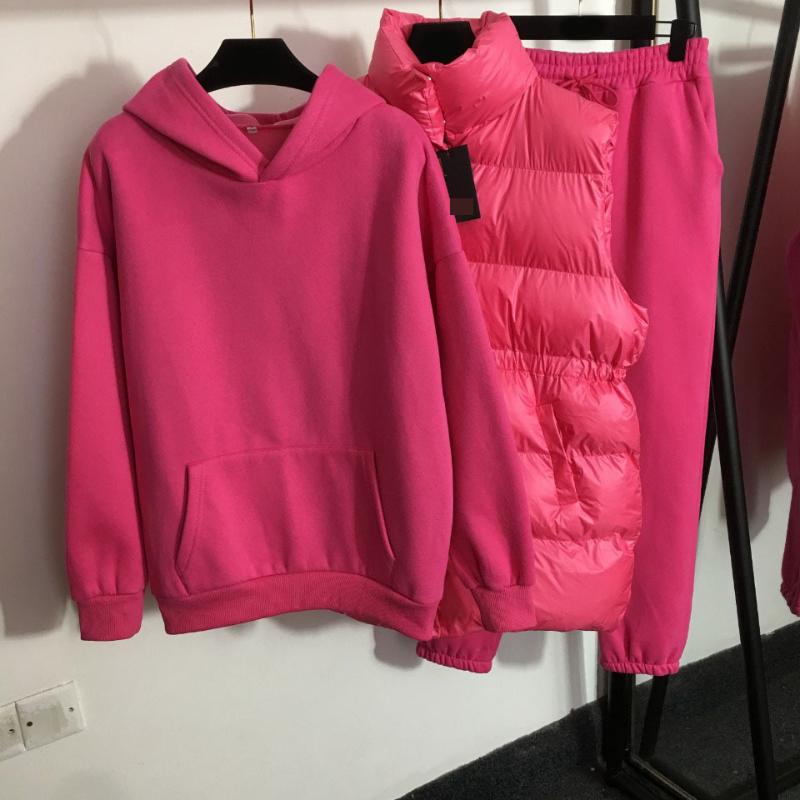 Women's Pants & Capris 2021 Autumn And Winter Warm Three Piece Suit Cotton Vest + Hooded Plush Sweater Elastic Waist Casual, Rose red
Women's Pants & Capris 2021 Autumn And Winter Warm Three Piece Suit Cotton Vest + Hooded Plush Sweater Elastic Waist Casual, Rose red