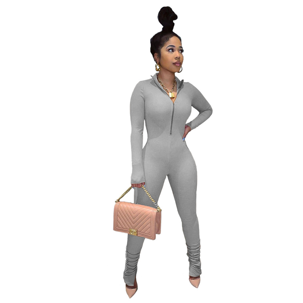 Woman Elegant Slim Fit Elastic Jumpsuit Autumn Casual Zipper Up Stacked Draped Pleated Bodysuit High Street Body Mujer Hot, P8548 black
Woman Elegant Slim Fit Elastic Jumpsuit Autumn Casual Zipper Up Stacked Draped Pleated Bodysuit High Street Body Mujer Hot, P8548 black