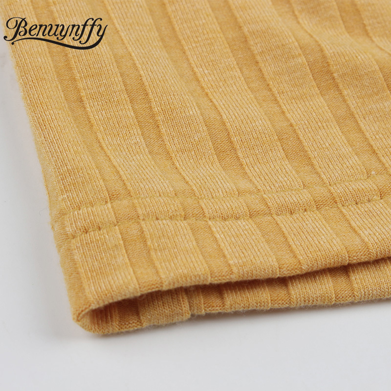 Frill Trim Button Front Casual Women T-Shirt Autumn Winter V-Neck Long Sleeve Loose Tee Ladies Clothing Tops 210510