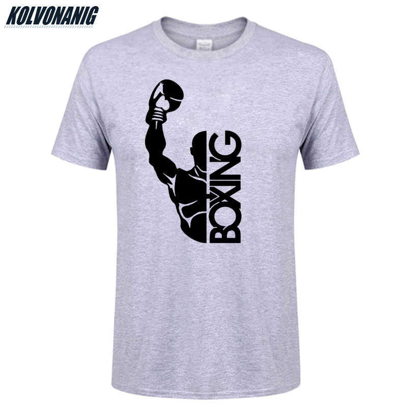 Summer Fashion Short Sleeves Cotton Men's Sportswear Casual T-Shirt Boxing Gloves Combat Print T Shirts Male Tops Tee Plus Size 210629