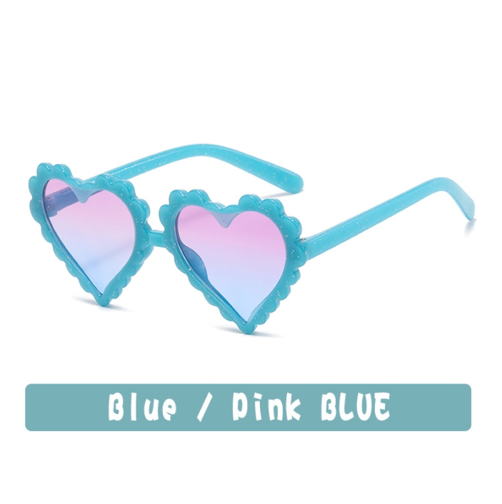 Wholesale Korean Style Candy Heart Children's Sunglasses Cute Sunscreen Eyeglasses Fashion Party Girls Kid Pink Glasses fast ship Z260305