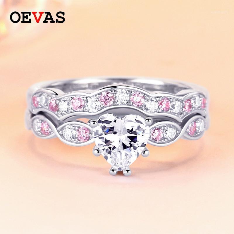 Cluster Rings Creative 925 Sterling Silver Pink White CZ Wedding Set Sparkling Heart Zircon Engagement Party Jewelry Bague Femme, Golden;silver
Cluster Rings Creative 925 Sterling Silver Pink White CZ Wedding Set Sparkling Heart Zircon Engagement Party Jewelry Bague Femme, Golden;silver