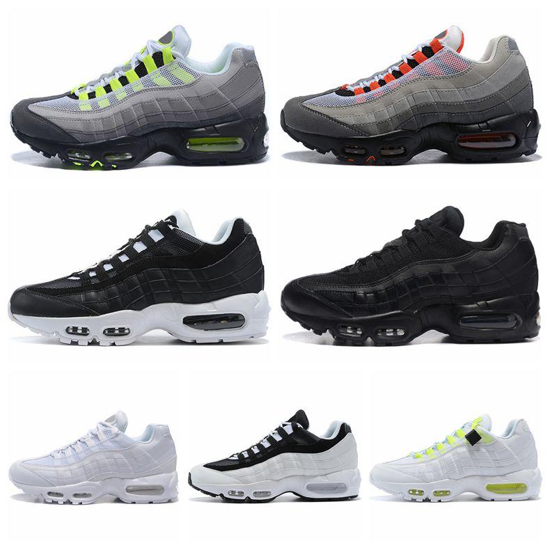 2021 New 95 Running Shoes Triple Black White Neon Laser Fuchsia Red Orbit 95S M…