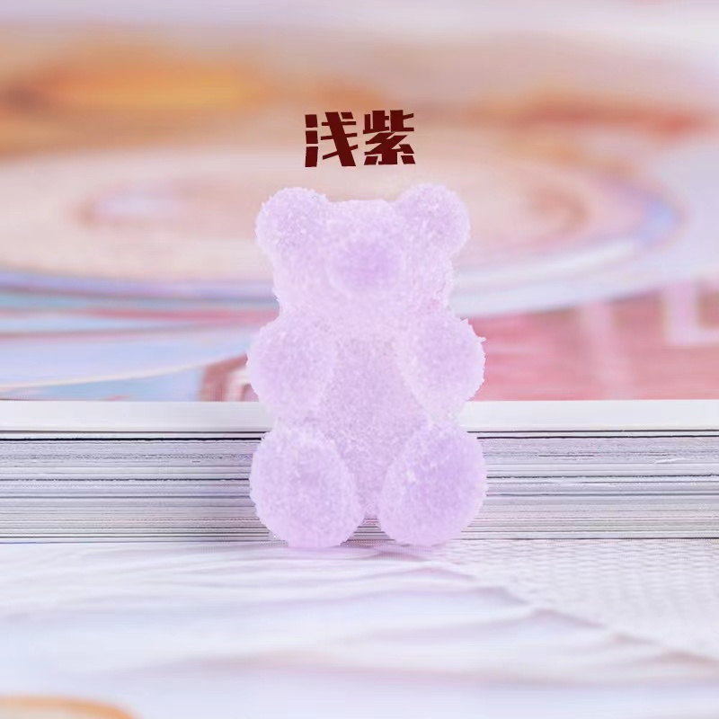 50Pcs Soft Candy Bear Doll House Flatback Resin Components Cabochon Charms for Sweet Gummy Cabochons DIY Scrapbooking Decoration