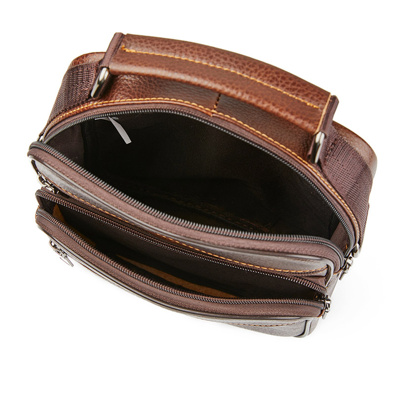 Handbag Men Genuine Leather Small Male Fashion Shoulder High Quality Cowhide Crossbody Briefcase Tote