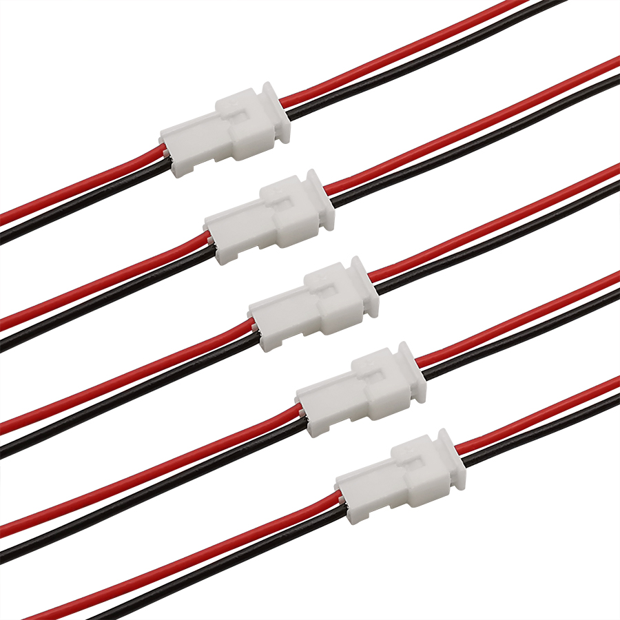 wholesale BNC Connector 2 Pin JST 1.25mm Plug Jack Wire Connector 2P Pitch 1.25 mm Micro Male Female Cable Pigtail Connector Length 15CM