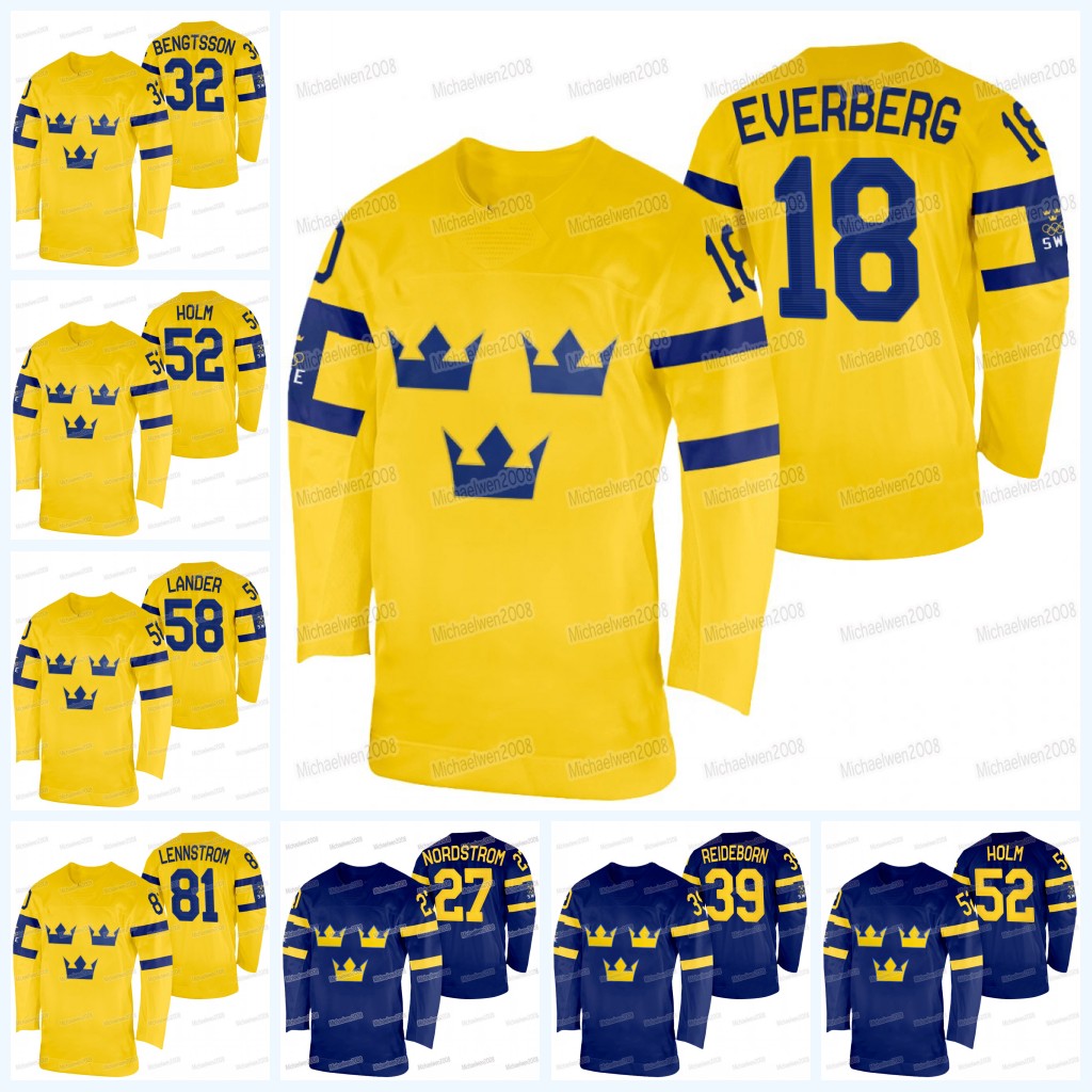 Team Sweden 2022 Winter Hockey Jersey Fredrik Olofsson Marcus Kruger Dennis Everberg Pontus Holmberg Lucas Wallmark Joakim Nordstrom Lars Johansson, Men
Team Sweden 2022 Winter Hockey Jersey Fredrik Olofsson Marcus Kruger Dennis Everberg Pontus Holmberg Lucas Wallmark Joakim Nordstrom Lars Johansson, Men