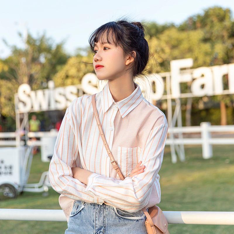 Women' Blouses & Shirts 2021 Spring Women Fashion Long Sleeves Vintage Turn Down Collar Street Female Elegant Striped Single Breasted Blous, As pic
Women' Blouses & Shirts 2021 Spring Women Fashion Long Sleeves Vintage Turn Down Collar Street Female Elegant Striped Single Breasted Blous, As pic