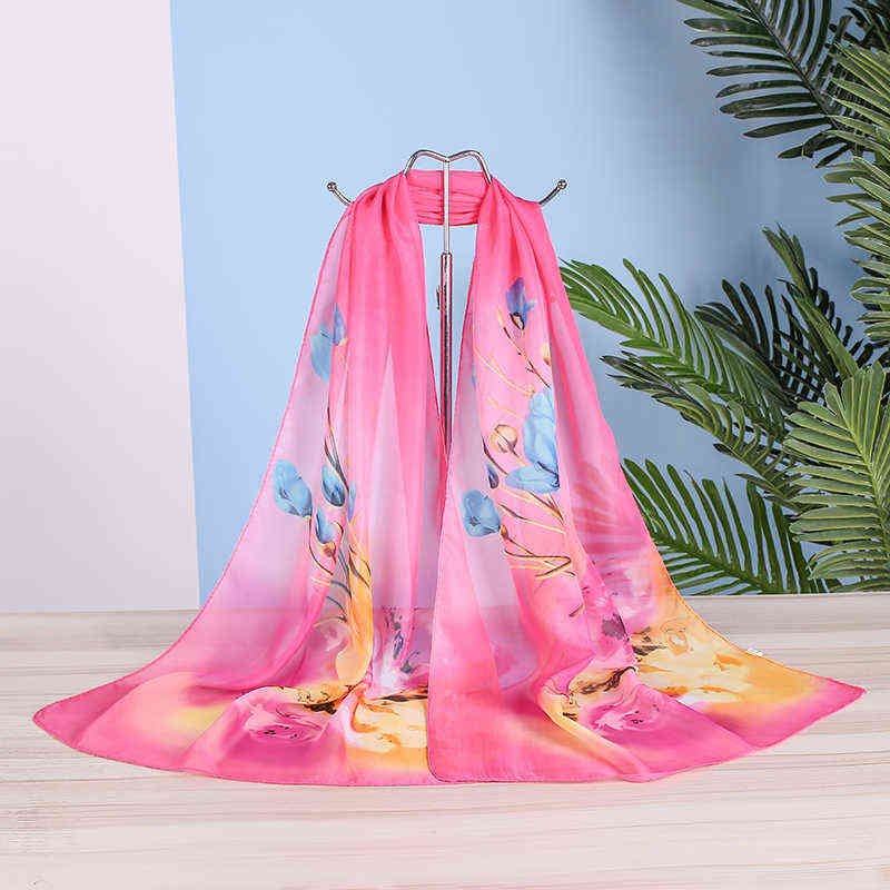 Tulip Flower Chiffon Scarf Women Summer simulatio Silk Scarves Flower Shawls And Wraps Foulard Print Hijab Stoles Wholesale Y1108
Tulip Flower Chiffon Scarf Women Summer simulatio Silk Scarves Flower Shawls And Wraps Foulard Print Hijab Stoles Wholesale Y1108