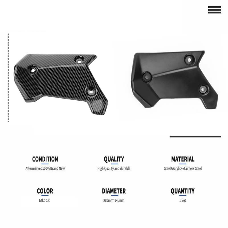 For BMW R1200GS LC R1250GS ADV Adventure R 1200 GS Exhaust Carbon Fibre Flap Cover Upper Frame Middle Side Panel Motorcycle Accessories Parts