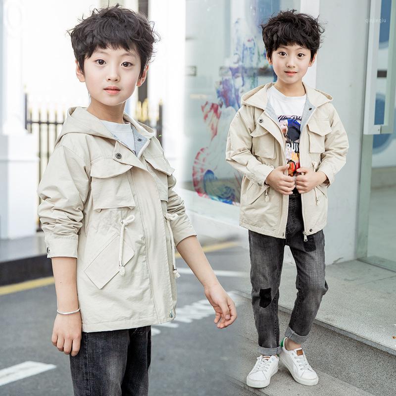 Jackets Spring Autumn Casual Boys Outwear Clothes Hooded Drawstring Children Windbreaker Jacket Multi Pockets Kids Trench Coat 4-13T, Blue;gray
Jackets Spring Autumn Casual Boys Outwear Clothes Hooded Drawstring Children Windbreaker Jacket Multi Pockets Kids Trench Coat 4-13T, Blue;gray