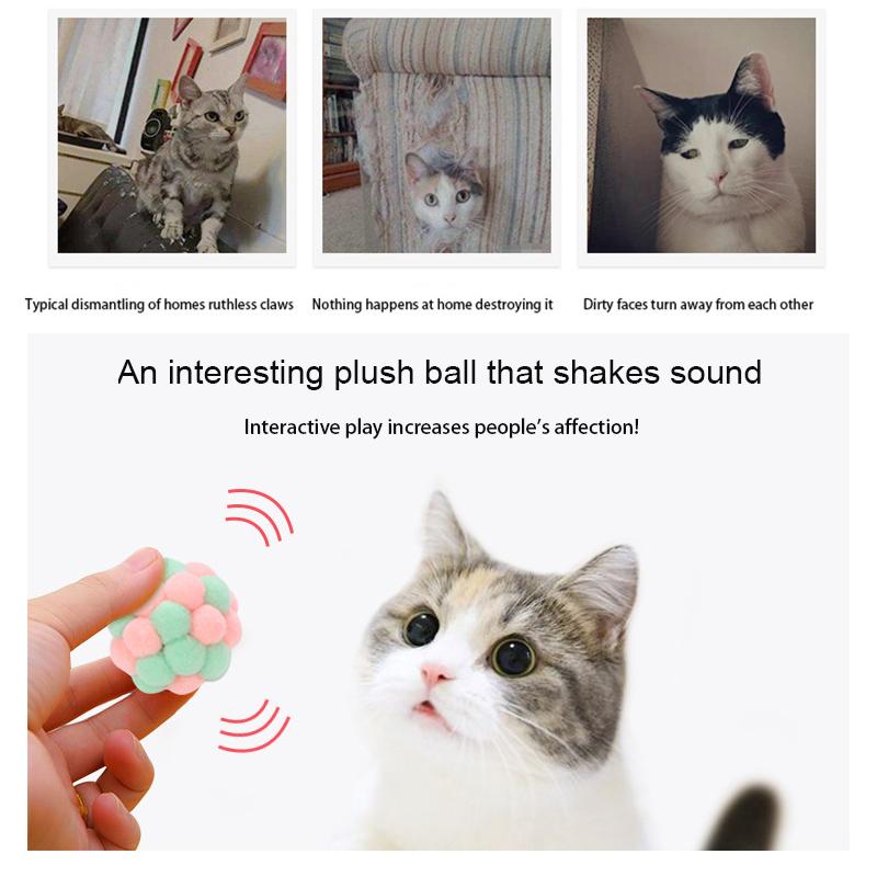 4cm Bouncy Ball Kitten Toys Fashion Creative Cute Plush Bell Pet Cat Toy Colorful Handmade Supplies Accessories
4cm Bouncy Ball Kitten Toys Fashion Creative Cute Plush Bell Pet Cat Toy Colorful Handmade Supplies Accessories