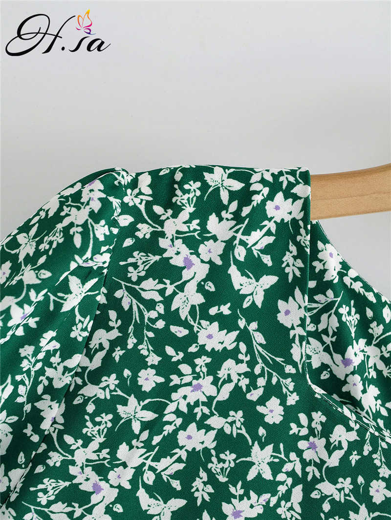 Hsa Women's Printed Maxi Dress Summer Sundress Chinese Style Casual Short Sleeve Vestidos Female Floral Robe Femme 210716