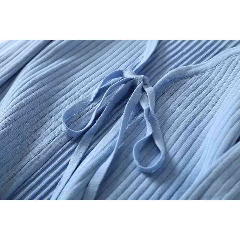 Streetwear Tie Bandage Knitted Cardigan Sweater Retro Woman Long sleeve Bow Cropped Jumper Sexy Clothes 210429