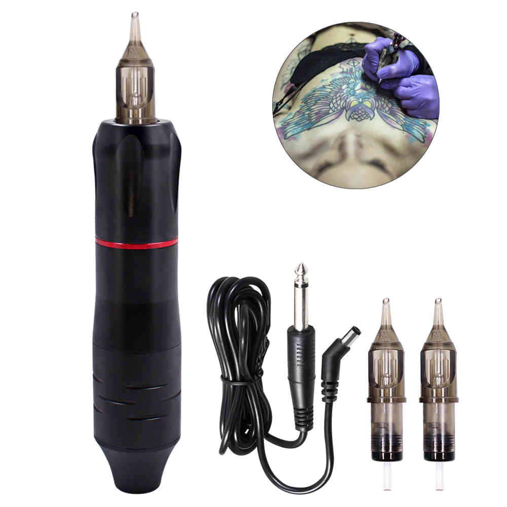 Rotaty Tattoo Pen Machine Tattoo Gun Eyebrow Permanent Makeup Machine for Tattoo Beginner and Artist RU/US Warehouse 210324