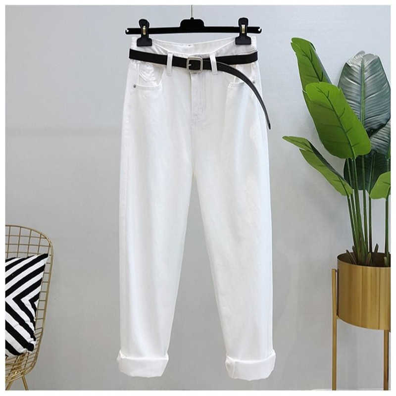 White Purple Jeans Plus Size High Waist Denim Harem Pants Boyfriend jeans for Women Streetwear Loose Trouser vaqueros mujer 210809