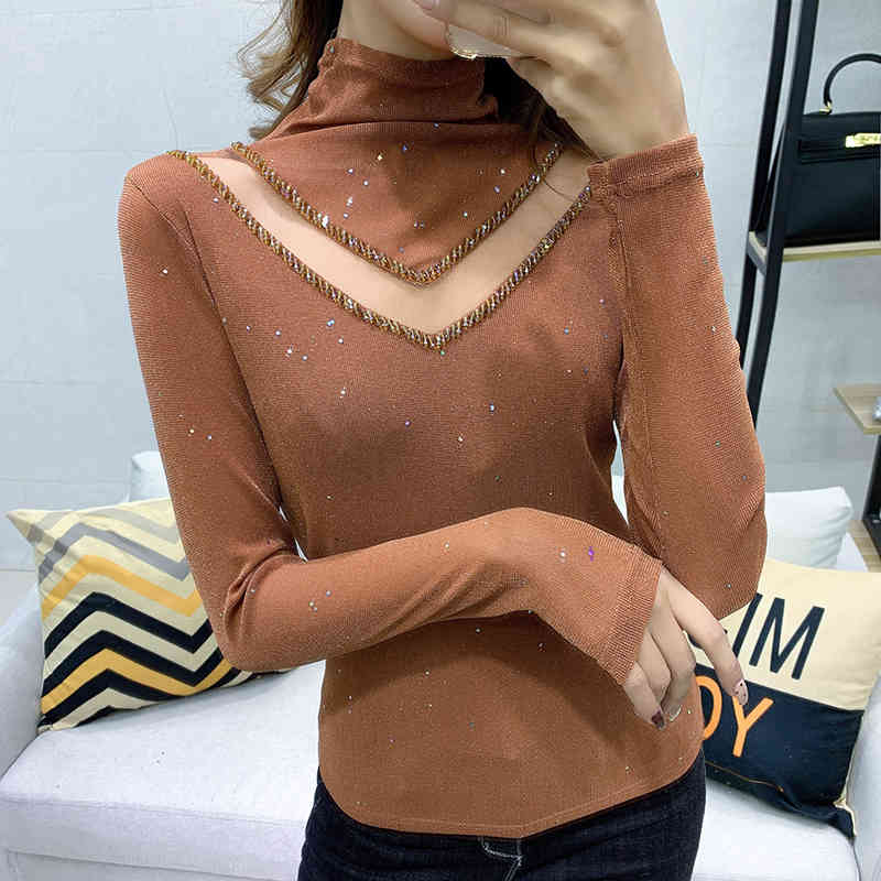 Women's T-Shirt Spring Korean Clothes T-shirt Fashion Sexy Shiny Transparent Beading Women Mesh Tops Ropa Mujer Bottoming Shirt Te, Black tshirt
Women's T-Shirt Spring Korean Clothes T-shirt Fashion Sexy Shiny Transparent Beading Women Mesh Tops Ropa Mujer Bottoming Shirt Te, Black tshirt