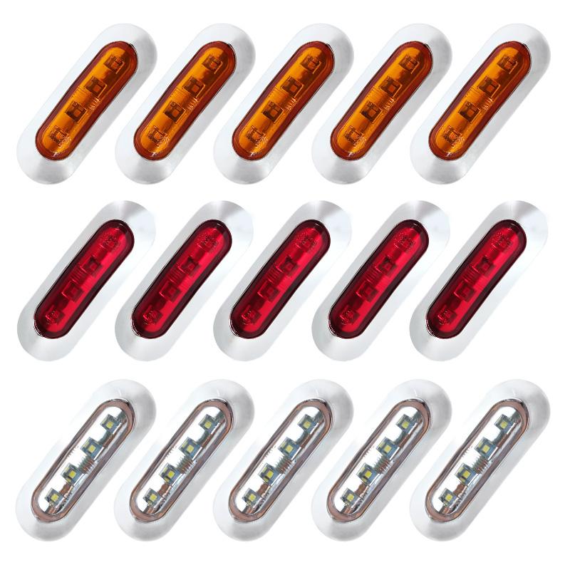 Emergency Lights 5PCS 4 SMD LED Side Marker Tail Light Clearance Lamp Truck Trailer 10V-30V Waterproof Amber White Blue Green Red 24V
Emergency Lights 5PCS 4 SMD LED Side Marker Tail Light Clearance Lamp Truck Trailer 10V-30V Waterproof Amber White Blue Green Red 24V