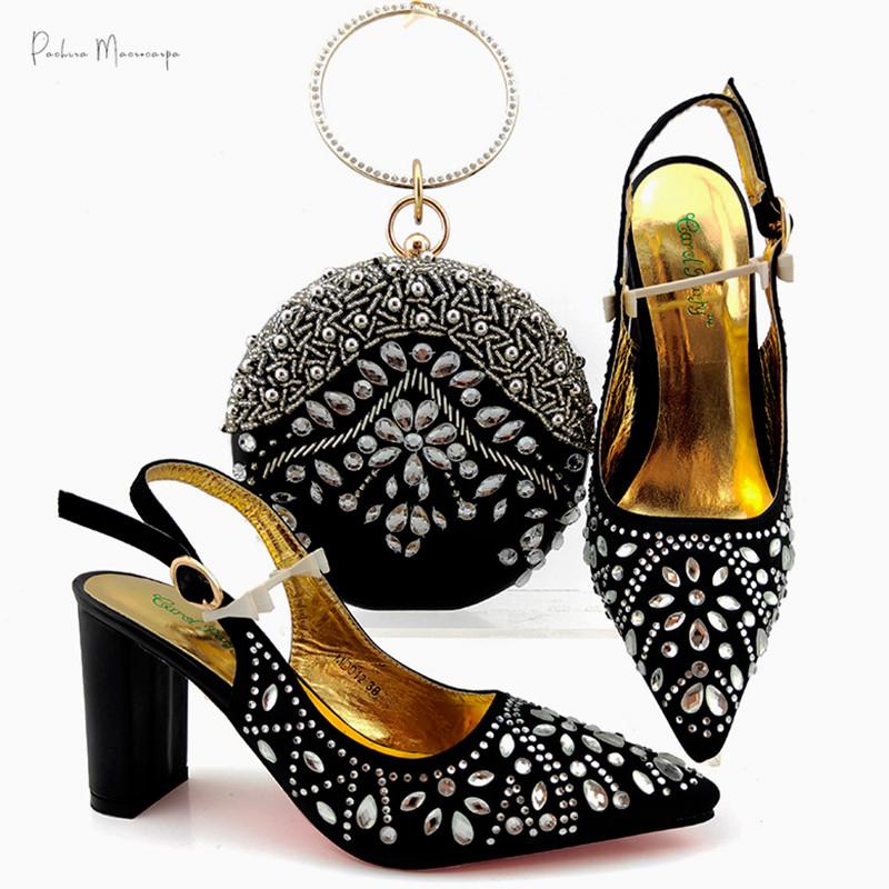 Black High Quality Italian Matching Lady Shoe And Bag Material With Pu Nigerian Shoes Bags Set For Party Women Dress
Black High Quality Italian Matching Lady Shoe And Bag Material With Pu Nigerian Shoes Bags Set For Party Women Dress