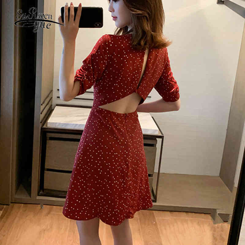 Fairy High Waist Beach Dress Summer Backless Sexy Mini Dress V Neck Chiffon Dot Dress for Women Clothing Vestidos 14678 210518, Burgundy
Fairy High Waist Beach Dress Summer Backless Sexy Mini Dress V Neck Chiffon Dot Dress for Women Clothing Vestidos 14678 210518, Burgundy