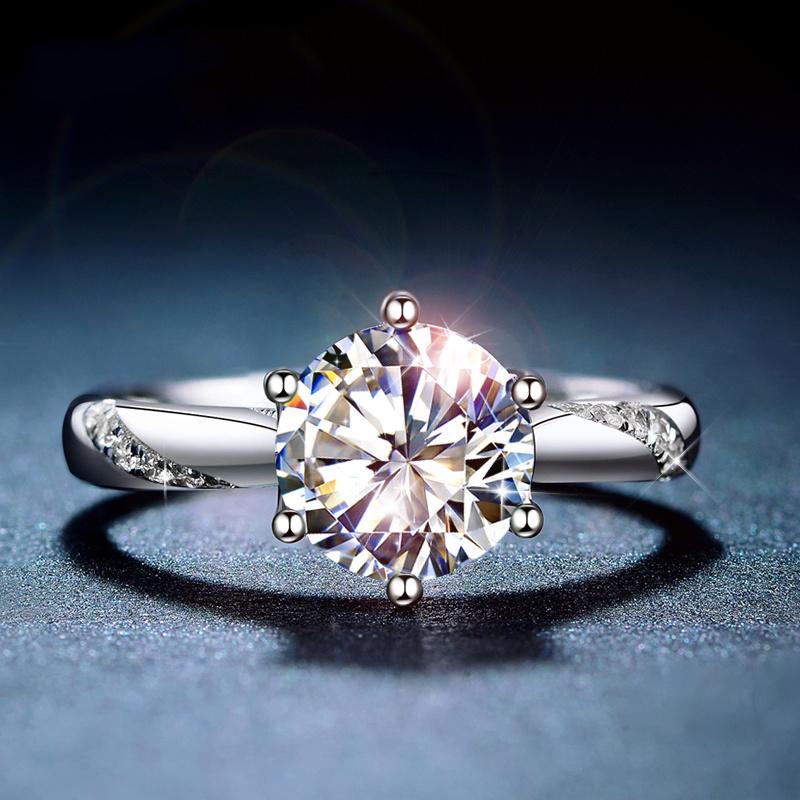 Wedding Rings Classic 925 Sterling Silver Moissanite Ring 1ct IJ Color Lab Diamond Designer Jewelry Simple Style Anniversary, Slivery;golden
Wedding Rings Classic 925 Sterling Silver Moissanite Ring 1ct IJ Color Lab Diamond Designer Jewelry Simple Style Anniversary, Slivery;golden