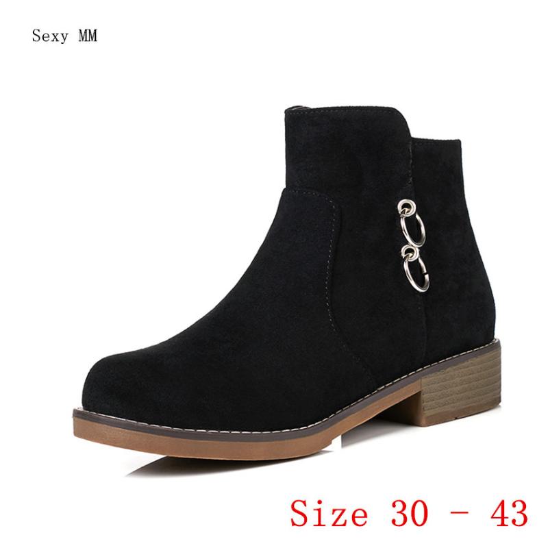 Boots Autumn Women Med Heels Ankle Booties Motorcycle Shoes Woman Low Heel Short Small Plus Size 30 31 32 33 - 40 41 42 43, Black
Boots Autumn Women Med Heels Ankle Booties Motorcycle Shoes Woman Low Heel Short Small Plus Size 30 31 32 33 - 40 41 42 43, Black