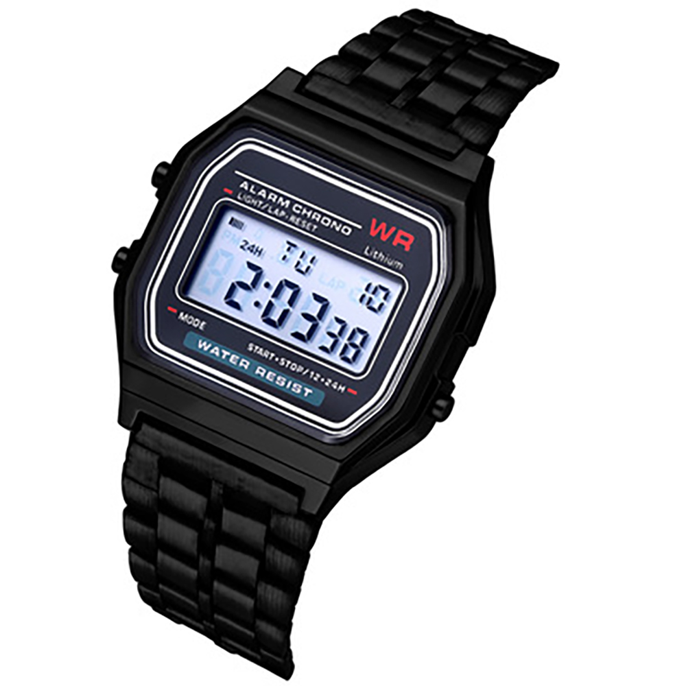 Newest Men's digital wristwatch Couple watch Creative 30M Waterproof Sport LED Display number Luminous alloy Square Male watches, Black
Newest Men's digital wristwatch Couple watch Creative 30M Waterproof Sport LED Display number Luminous alloy Square Male watches, Black