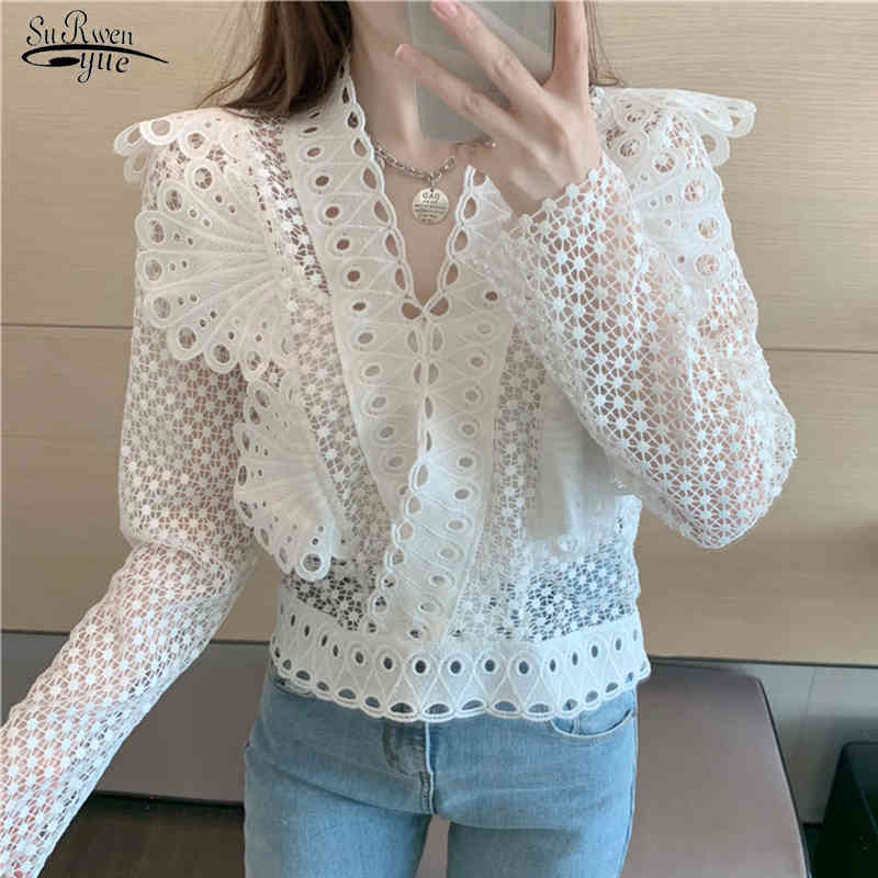 Puff Sleeve Summer White Top Blouses Women Casual Vintage Hollow V-neck Lace Blouse Shirts Loose Blosue Femme Blusas 12960 210518, Pink
Puff Sleeve Summer White Top Blouses Women Casual Vintage Hollow V-neck Lace Blouse Shirts Loose Blosue Femme Blusas 12960 210518, Pink