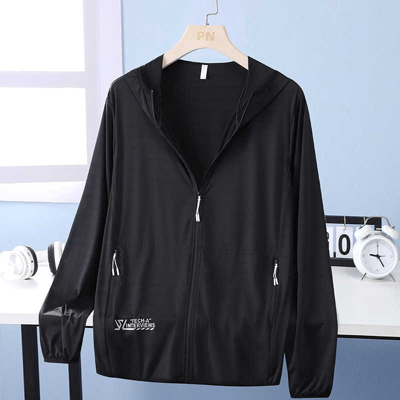 Summer Thin Skin Coats Men Breathable Nylon Sun Protection Ultra-Light Hooded Windbreaker Jacket Men Sportswear Casual Outwear 211009