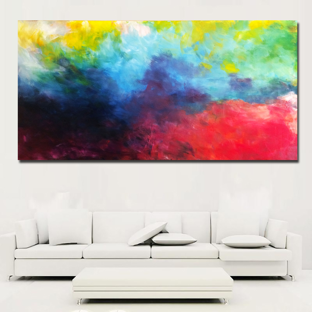 Abstract Art With Vivid Color Wall Art Pictures Abstract Oil Painting Print On Canvas For Living Room Home Decor Prints Poster