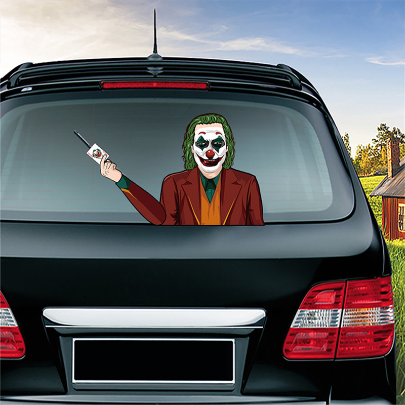 Universal Reusable Vehicle Dark Knight Stickers Horrible Skull Jason Killer Billy Sticker Graffiti Decals For Rear Windshield Wiper Auto Decoration Re
