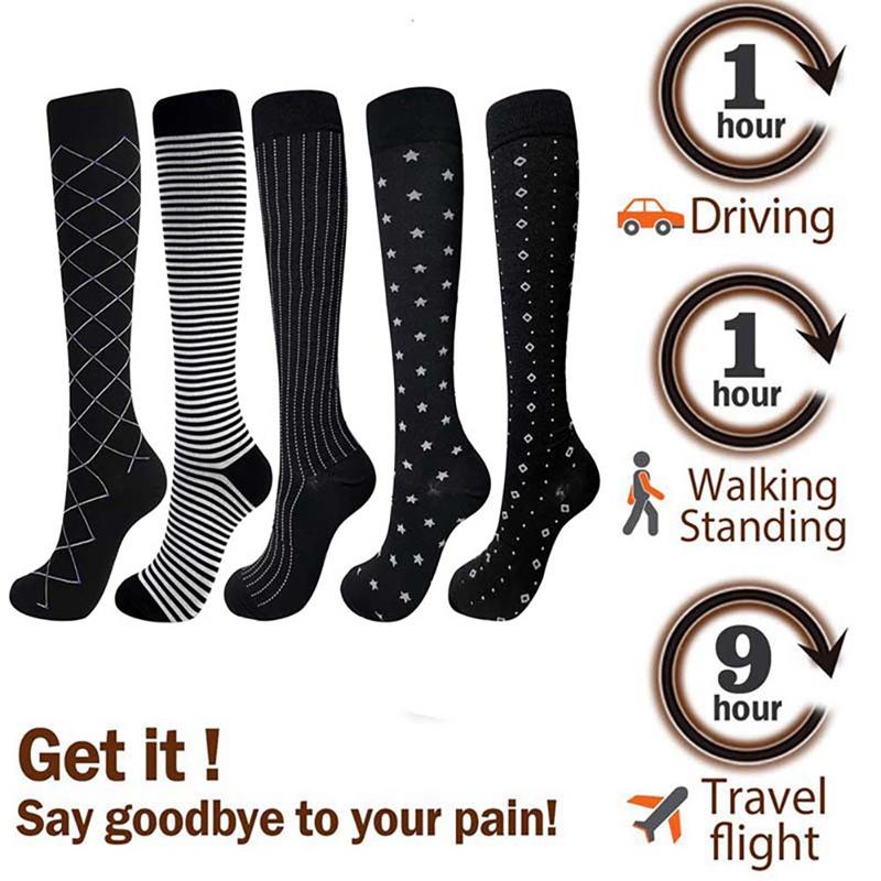 Sports Socks Men Women Compression 30 Mmhg Knee High Anti Fatigue Pain Relief Varicose Veins Running Marathon, Black
Sports Socks Men Women Compression 30 Mmhg Knee High Anti Fatigue Pain Relief Varicose Veins Running Marathon, Black