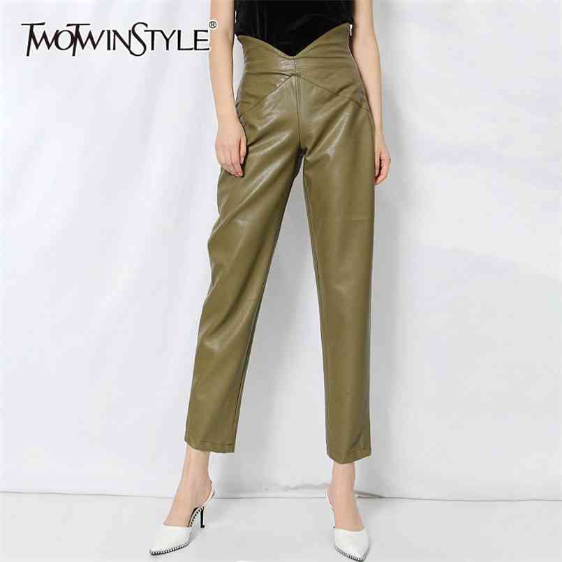 Casual Leather Pants For Women High Waist Minimalist Large Size Loose Female Fashion Clothes Summer 210521, Brown
Casual Leather Pants For Women High Waist Minimalist Large Size Loose Female Fashion Clothes Summer 210521, Brown
