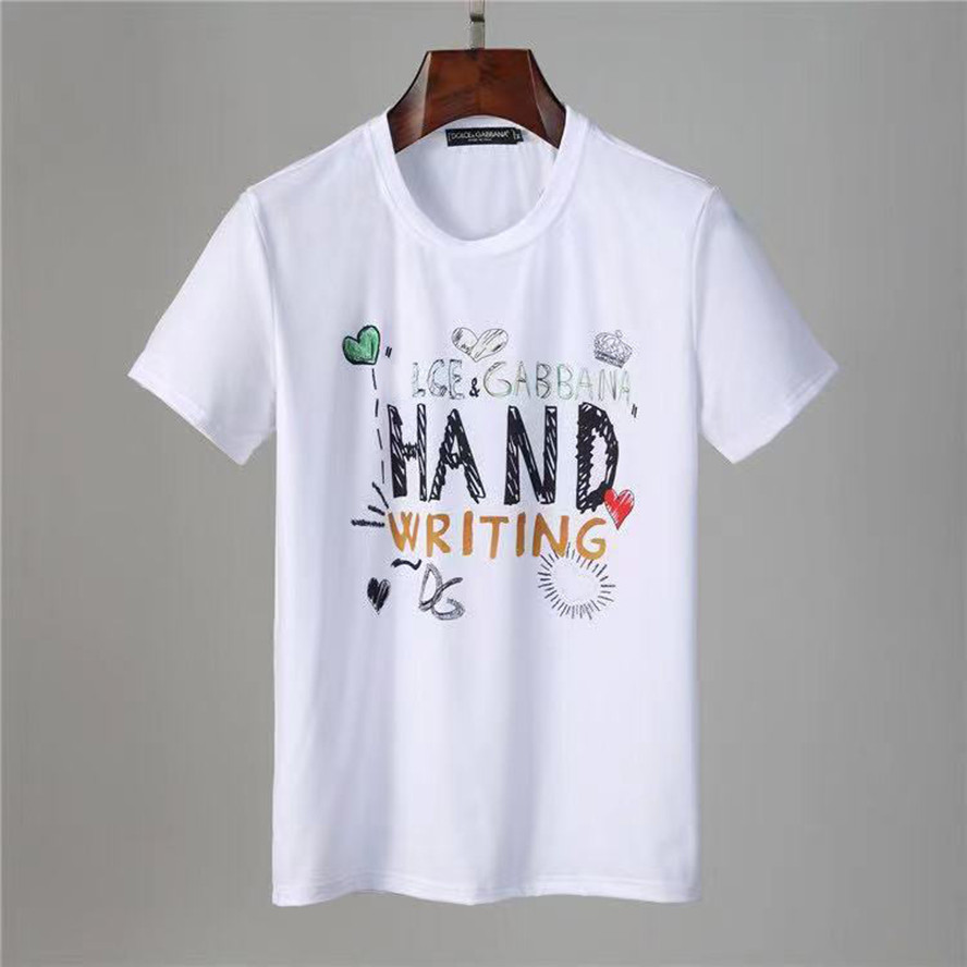 High quality men's T-shirt Polo shirt casual printing love pattern short-sleeved cotton top M-3XL
