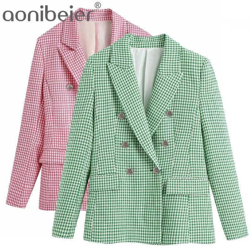 Green Pink Houndstooth Pattern Women Casual Suit Jacket Spring Autumn Fashion Double Breasted Slim Office Lady Blazers 210604, Gr
Green Pink Houndstooth Pattern Women Casual Suit Jacket Spring Autumn Fashion Double Breasted Slim Office Lady Blazers 210604, Gr