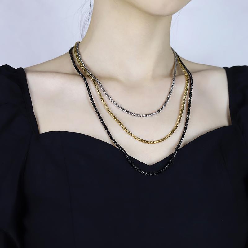 Chains Cuban Metal Chain Necklace For Men Women Basic Punk Stainless Steel Curb Link Chokers Vintage Gold Tone Solid Collar, Silver
Chains Cuban Metal Chain Necklace For Men Women Basic Punk Stainless Steel Curb Link Chokers Vintage Gold Tone Solid Collar, Silver