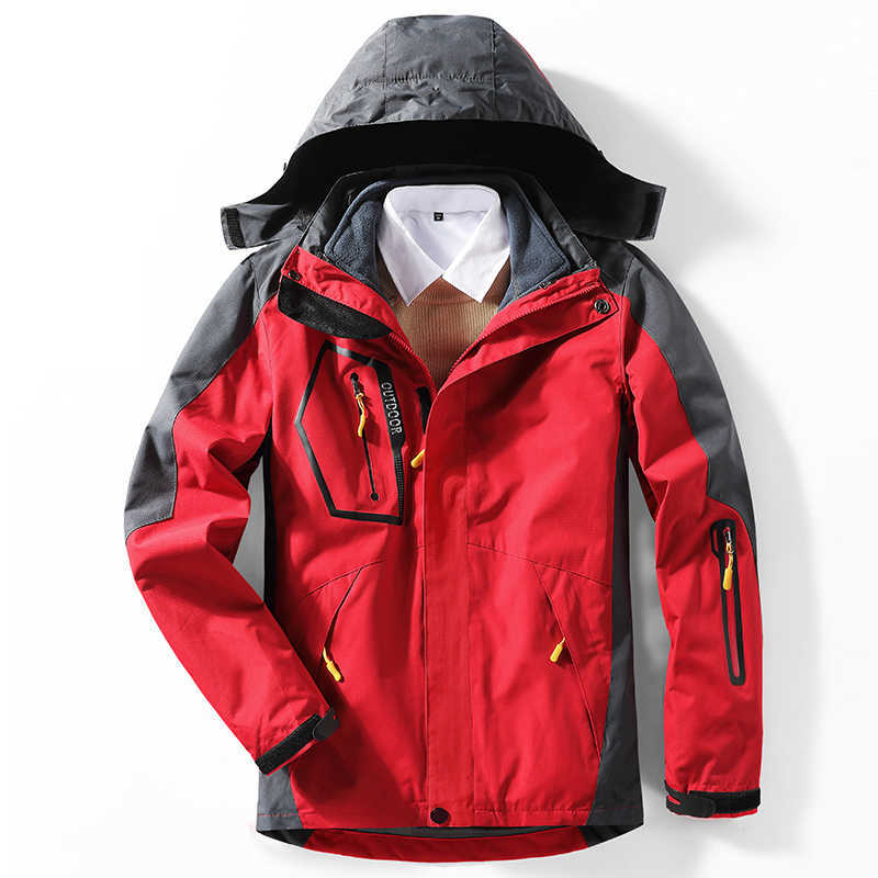 Winter Parka Men Waterproof and Velvet Thickened Warm Fleece Jacket Men Military Uniform Hooded Jacket Men Winter Jacket 210818