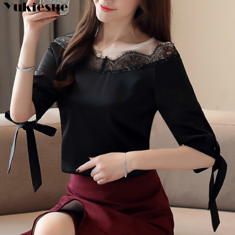 summer short sleeve lace off shoulder women's shirt blouse for women blusas womens tops and blouses chiffon shirts plus size 210518, Black
summer short sleeve lace off shoulder women's shirt blouse for women blusas womens tops and blouses chiffon shirts plus size 210518, Black