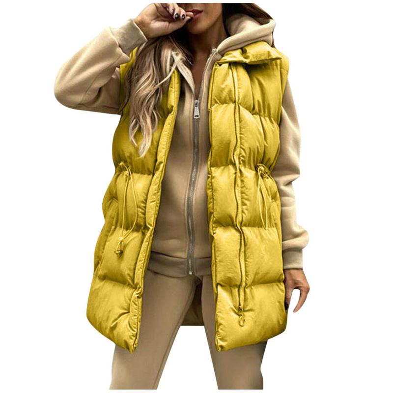 Women' Vests Women Solid Sleeveless Loose Pocket Cotton Vest Winter Zip Up Thick Jacket Puffers Padded Quilted Coat Hooded Gilet Warm, Black
Women' Vests Women Solid Sleeveless Loose Pocket Cotton Vest Winter Zip Up Thick Jacket Puffers Padded Quilted Coat Hooded Gilet Warm, Black