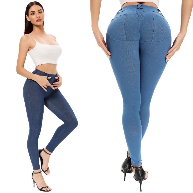 Yoga Outfit High Waist Leggings Sport Imitation Denim Fittness Legging Fashion Slim Fit Elastic Trousers Quality Gym Pants Women
Yoga Outfit High Waist Leggings Sport Imitation Denim Fittness Legging Fashion Slim Fit Elastic Trousers Quality Gym Pants Women